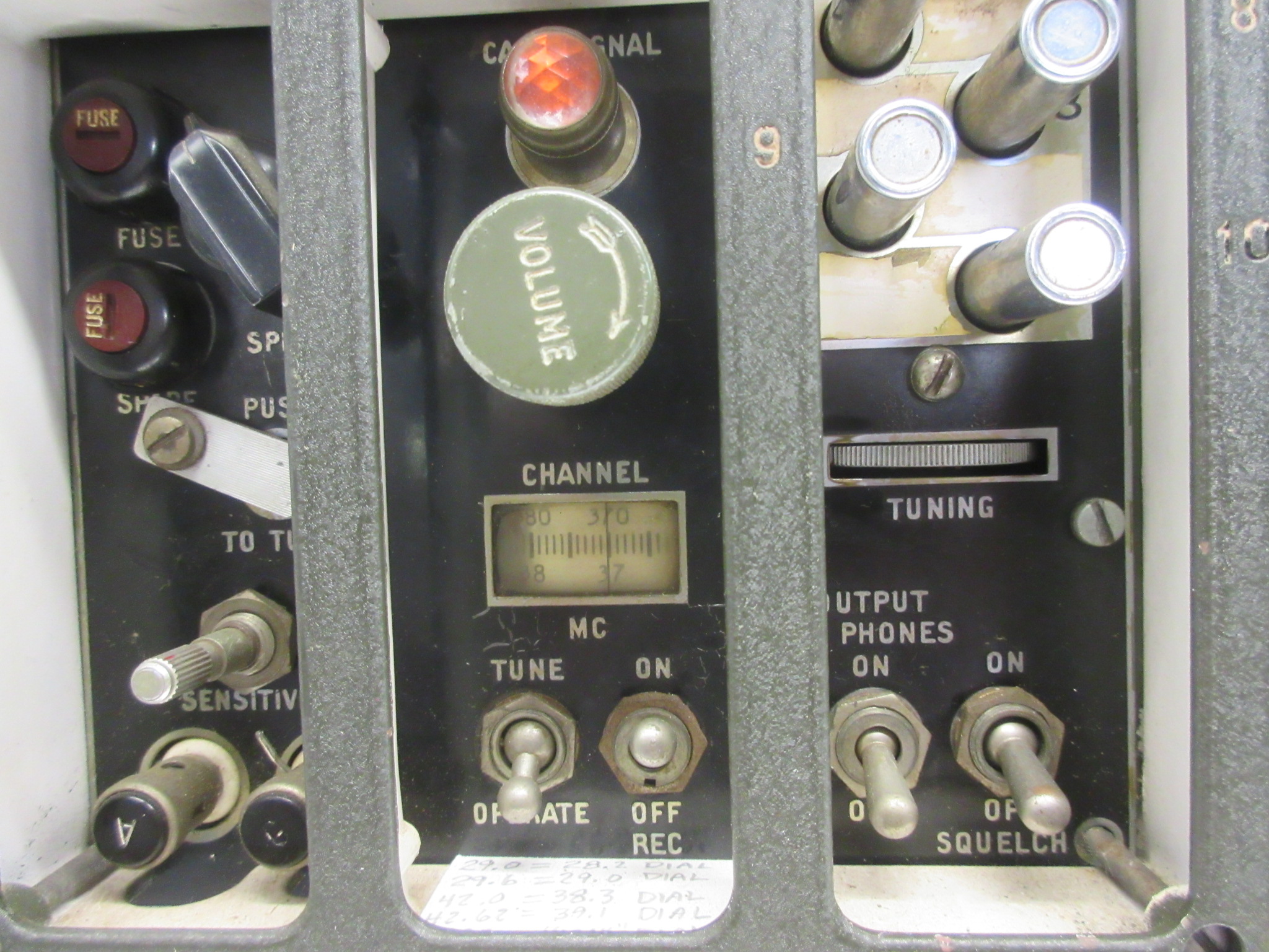 BC-683 Receiver Operating Controls